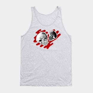 Two skulls - one love Tank Top